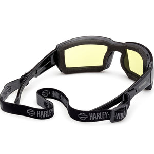 Harley-Davidson Men's Tour of Duty Yellow Light-Adjusting Riding Eyewear, Black Frame HZ0009-20J