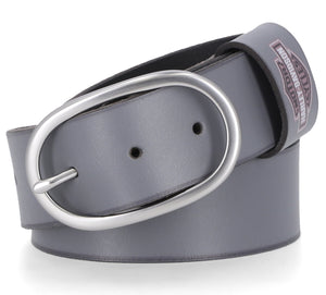 Harley-Davidson Women's Direct Bar & Shield Keeper Genuine Leather Belt, Grey BMW033/30