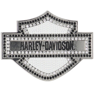 Harley-Davidson logo with crystals on a white background