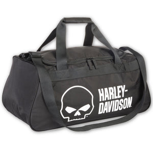 Harley-Davidson Willie G. Skull Adjustable Duffel Bag W/ Side Shoe Pocket, Black 90331/Willie