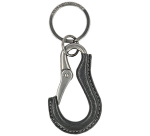 Harley-Davidson Multi-Purpose Black Leather Covered Carabiner Utility Clip Keychain, MAU202/08