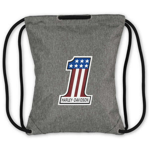 Harley-Davidson RWB #1 Rugged High-Density Polyester Quick-Draw Backpack, Gray 98667-Hether