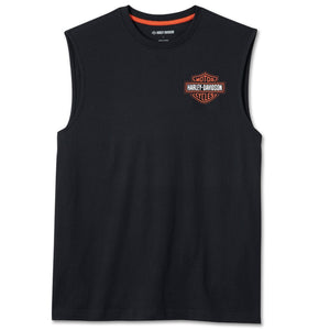 Harley-Davidson Men's Bar & Shield Sleeveless Muscle Shirt Tee, Black 99050-24VM