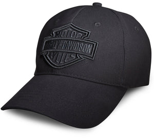 Harley-Davidson Men's Phantom L:ogo Adjustable Baseball Hat, Black Cap 99415-16VM