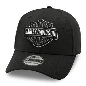 Harley-Davidson Men's Tonal Logo 39THIRTY Fitted Hat, Black Cap 99421-20VM