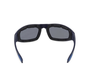 Harley-Davidson Men's Checker Square Sunglasses, Blue Mirror Lens & Frame