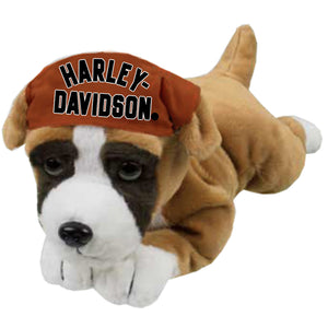 Harley-Davidson Toddler 'Rumble Babe The Boxer' Cuddle Bud Plush Dog Animal, Brown 9959521