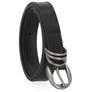 Harley-Davidson Women's Multi Keeper D-Ring Genuine Leather Belt, Black BMW001