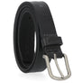 Harley-Davidson Women's Classic Leather Center Stitch Antique Nickel Finish Belt, Black BMM002/08