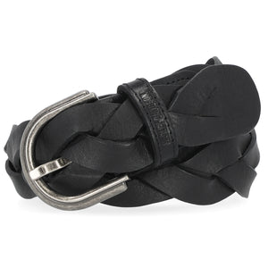 Harley-Davidson Women's Braided Classic H-D Leather Belt, Black