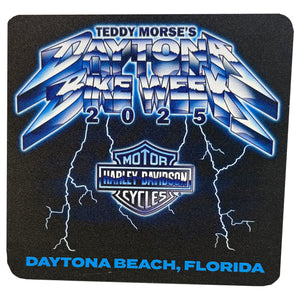 Teddy Morse's Daytona Harley-Davidson Bike Week 2025 Lightning Strike 4" x 4.5" Stick-On Decal