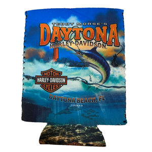 Teddy Morse's Daytona Harley-Davidson Fish N' Ride Collapsible Neoprene Can Cooler Coozie, Black HDI-10010/FISH