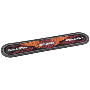 Harley-Davidson Winged Bar & Shield Rubber Beverage Bar Mat, Black HDL-18566