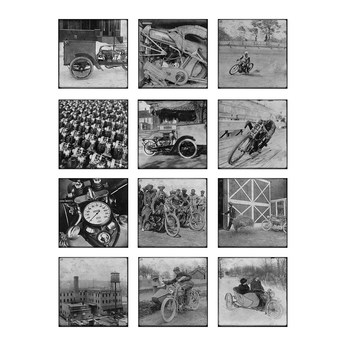 HarleyDavidson 2025 Historic Archives 16 Months Calendar, Black/Gray