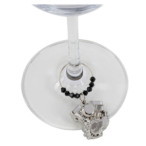 Harley-Davidson Bar & Shield Engine Wine Bottle Stopper & Wine Glass Charms Set HDX-98514