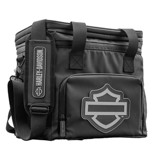 Harley-Davidson Outlined Bar & Shield Logo Removable Strap Soft Cooler, Black HDL-10031