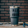 Harley-Davidson Double-Walled Stainless Steel Travel Mug W/ Handle, Matte Black Finish HDX-98656