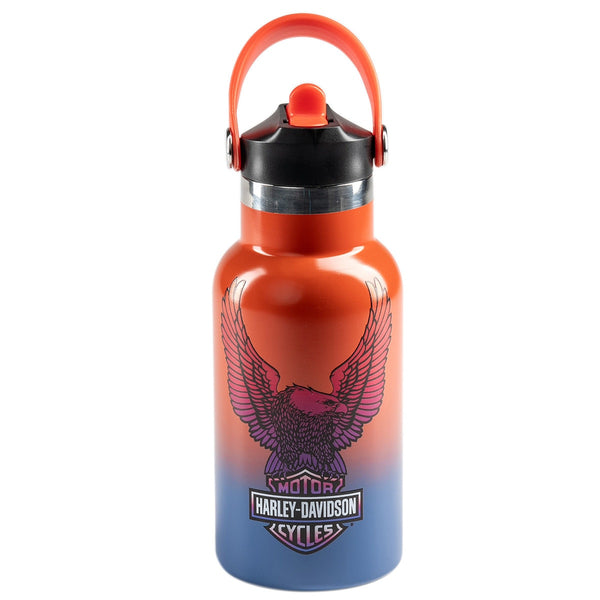 Harley-Davidson Kid's Vivid Eagle Stainless Steel 12 oz. Travel Mug, Orange/Blue HDX-98678