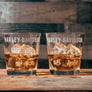 Harley-Davidson Etched H-D Logo Rocks Glass Set, Set of Two 8 oz. Glasses, HDX-98739