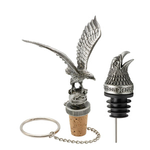 Harley-Davidson Custom Tooled Eagle Bottle Stopper/Pourer Set, Zinc Alloy HDX-99303