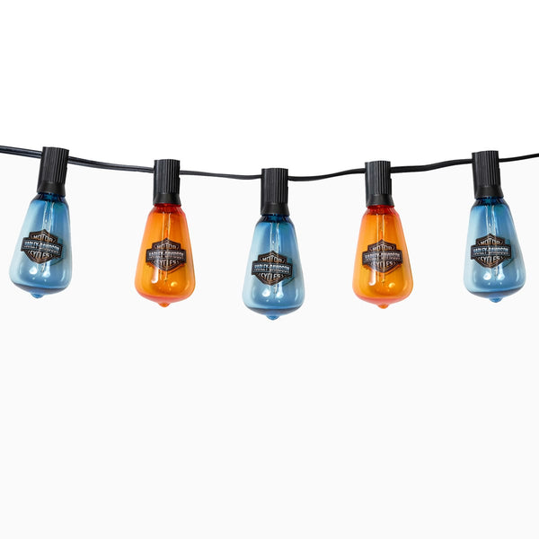 Harley-Davidson Vivid B&S LED 10" Long Party Lights, Blue/Orange HDX-99330