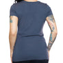 Harley-Davidson Women's Embellished Bar & Shield Short Sleeve V-Neck Shirt, Gray HT4813