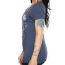 Harley-Davidson Women's Embellished Bar & Shield Short Sleeve V-Neck Shirt, Gray HT4813