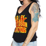 Harley-Davidson Women's Embellished Right At Ya Retro V-Neck Sleeveless Tank Top, Black HT4821