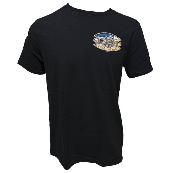 Teddy Morse's Daytona Harley-Davidson Men's Trike Beach'in Short Sleeve Shirt, Black