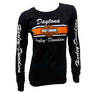 Teddy Morse's Daytona Harley-Davidson Women's Exclusive Iconic Logo Crew Neck Long Sleeve Sweatshirt, Black