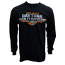 Teddy Morse's Daytona Harley-Davidson Men's Exclusive Aviator Long Sleeve Shirt, Black