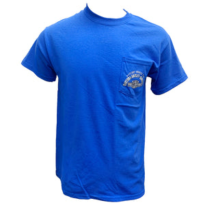 Teddy Morse's Daytona Harley-Davidson Men's Americana Short Sleeve Pocket Shirt, Royal Blue