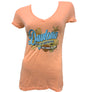 Teddy Morse's Daytona Harley-Davidson Women's Exclusive Shells V-Neck Short Sleeve Shirt, Peach