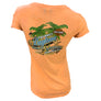 Teddy Morse's Daytona Harley-Davidson Women's Exclusive Shells V-Neck Short Sleeve Shirt, Peach