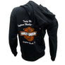 Teddy Morse's Daytona Harley-Davidson Women's Exclusive Iconic Zip-Up Long Sleeve Hoodie, Black