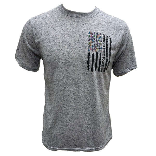 Liberty Wear Men's Destination Daytona Fight Cancer Together Short Sleeve Shirt, Gray 6050G