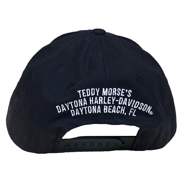 Teddy Morse's Daytona Harley-Davidson Embroidered Logo Adjustable Cap, Black Hat 5029536703