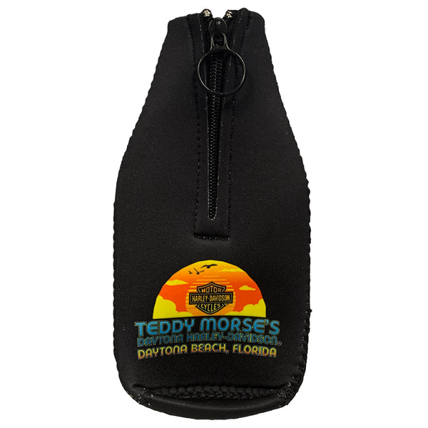 Teddy Morse's Daytona Harley-Davidson Daybreak Zip-Up Neoprene Bottle Coozie, Black HDI-10012DB