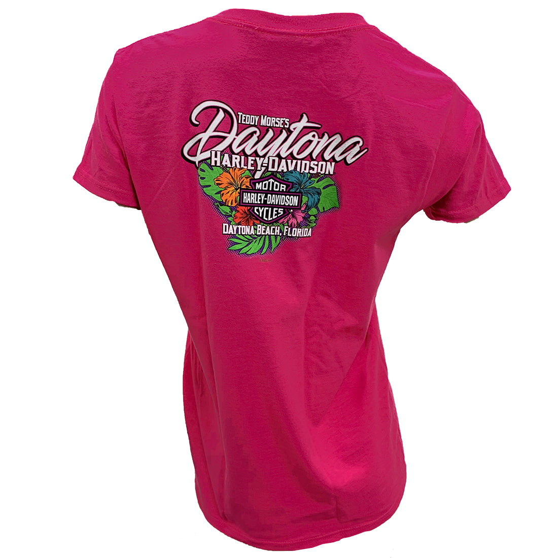 Teddy Morse's Daytona HarleyDavidson Women's Hibiscus Short Sleeve Sh