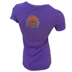 Teddy Morse's Daytona Harley-Davidson Women's Bike Week 2024 Psychedelic Short Sleeve Shirt, Purple