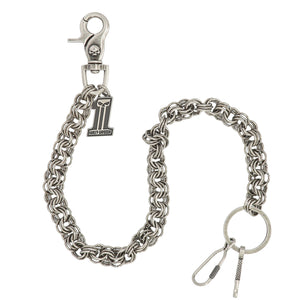 Harley-Davidson Men's Dark Custom #1 Skull 24 inch Wallet Chain, Antique Nickel Finish MAU-300