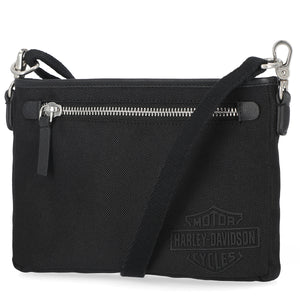 Harley-Davidson Women's Classic Codura Genuine Leather/Canvas 8"x5.5" Hip Bag, Grey MHW001/30