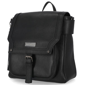 Harley-Davidson Women's Classic Leather Flap Backpack, Black MHW008