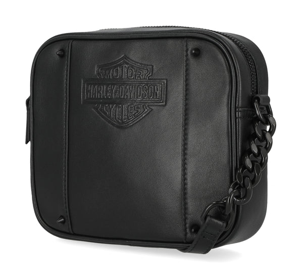 Harley-Davidson Women's Bar & Shield Cone Stud Multi-Use Purse, Black MHW040