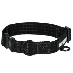 Harley-Davidson Tactical Nylon Web With Rubber Logo Adjustable Pet Collar, Black MPC001