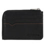 Harley-Davidson Men's Classic Bar & Shield Genuine Pebble Leather Zip Card Case Wallet, Black MWM007/08