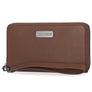 Harley-Davidson Women's Classic Zip Around Leather Wristlet Wallet, Cognac MWW002/Cognac