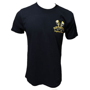 Bike Week 2025 Men's Official Logo Skull Engine Short Sleeve Shirt, Black