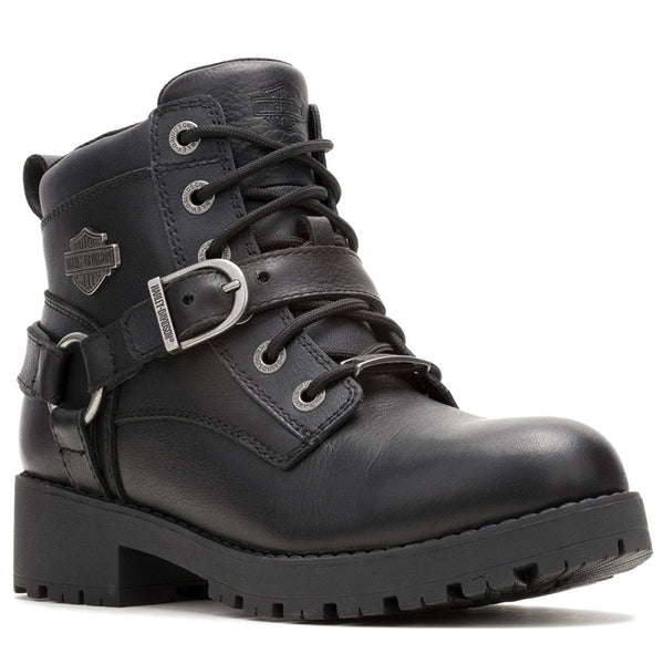 Harley-Davidson Women's Kelley Harness Ride WP Motorcycle Boots, Black D87312