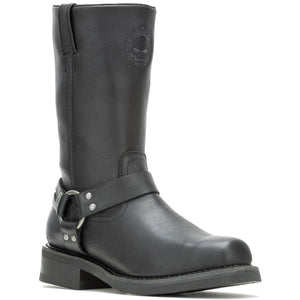 Harley-Davidson Men's Hustin Skull Waterproof Motorcycle Boots, Black D96294